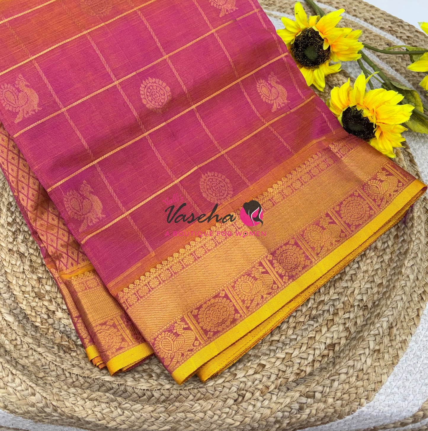 10 yards - Pure Silk Cotton - Peachish Pink - VVTYSC002