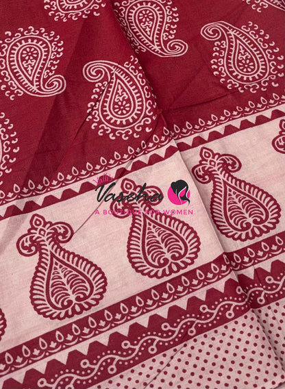 Budget Friendly Sarees - Casual Wear Sarees - Khadi Cotton Sarees - VVKCS028