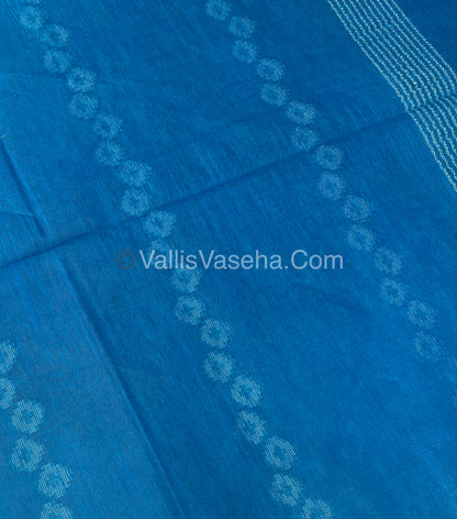 Bhagalpuri Silk - Dark Blue With Blue - VVBS007