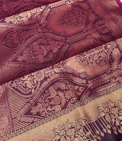 Semi Soft Silk - Light Purple With Violet Shade -VVSSS030 - 3
