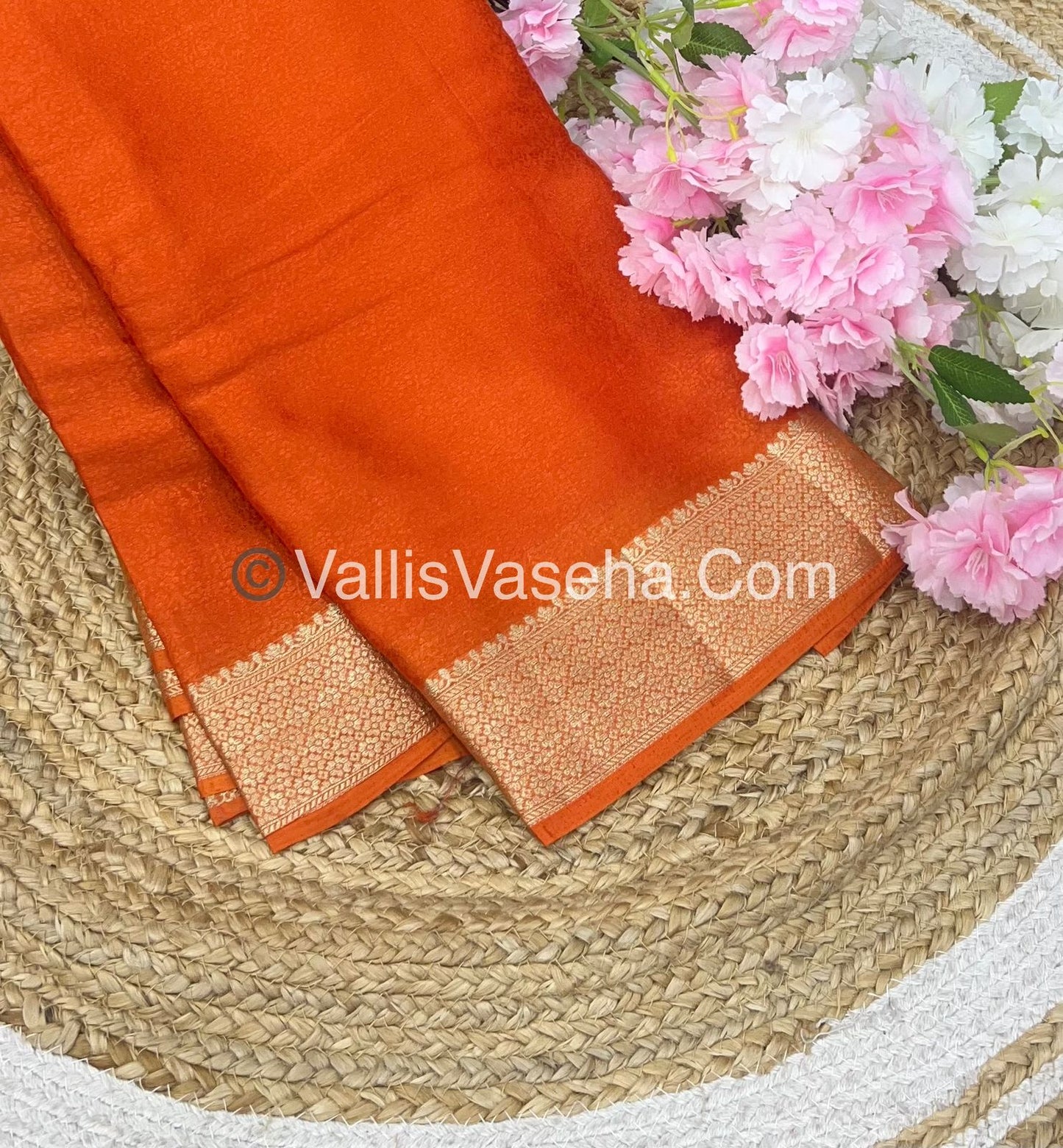 Semi Viscose / Semi Mysore Crepe Silk Variety - Embossed Design - VVSMC002