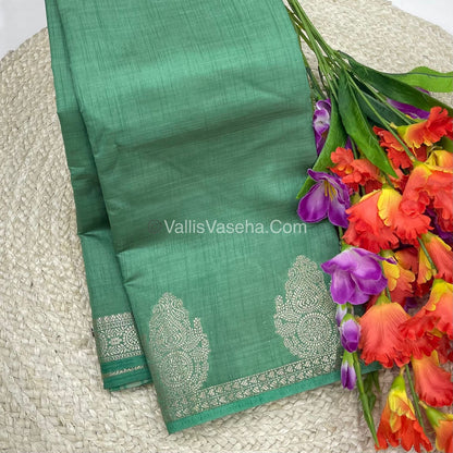 Semi Tussar Silk Saree |Pista Green shade |VVSTS046