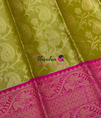 40% less - Offer Saree - Semi Banarsi Silk Saree - VVDS008