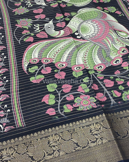 Semi Binny Silk - Vaira Voosi Design and Leaf prints - VVSDS005
