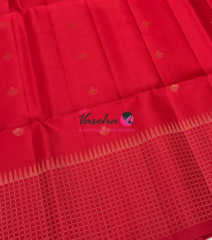 Pure Soft Silk Saree - Red Shade - VVPSS132
