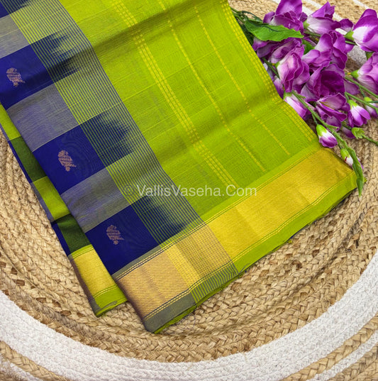 Pure Silk Cotton Saree - Pazhum Pazhamum Checks Design - VVPPSC02