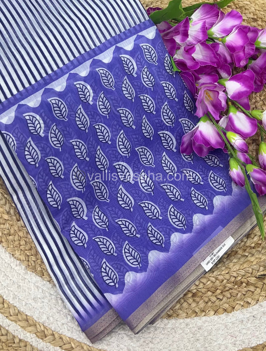 Semi Chanderi Saree - Lavender Shade - VVSCS004