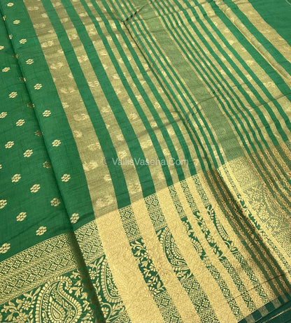 Semi Tussar Silk  - Green Shade  - VVSTS012