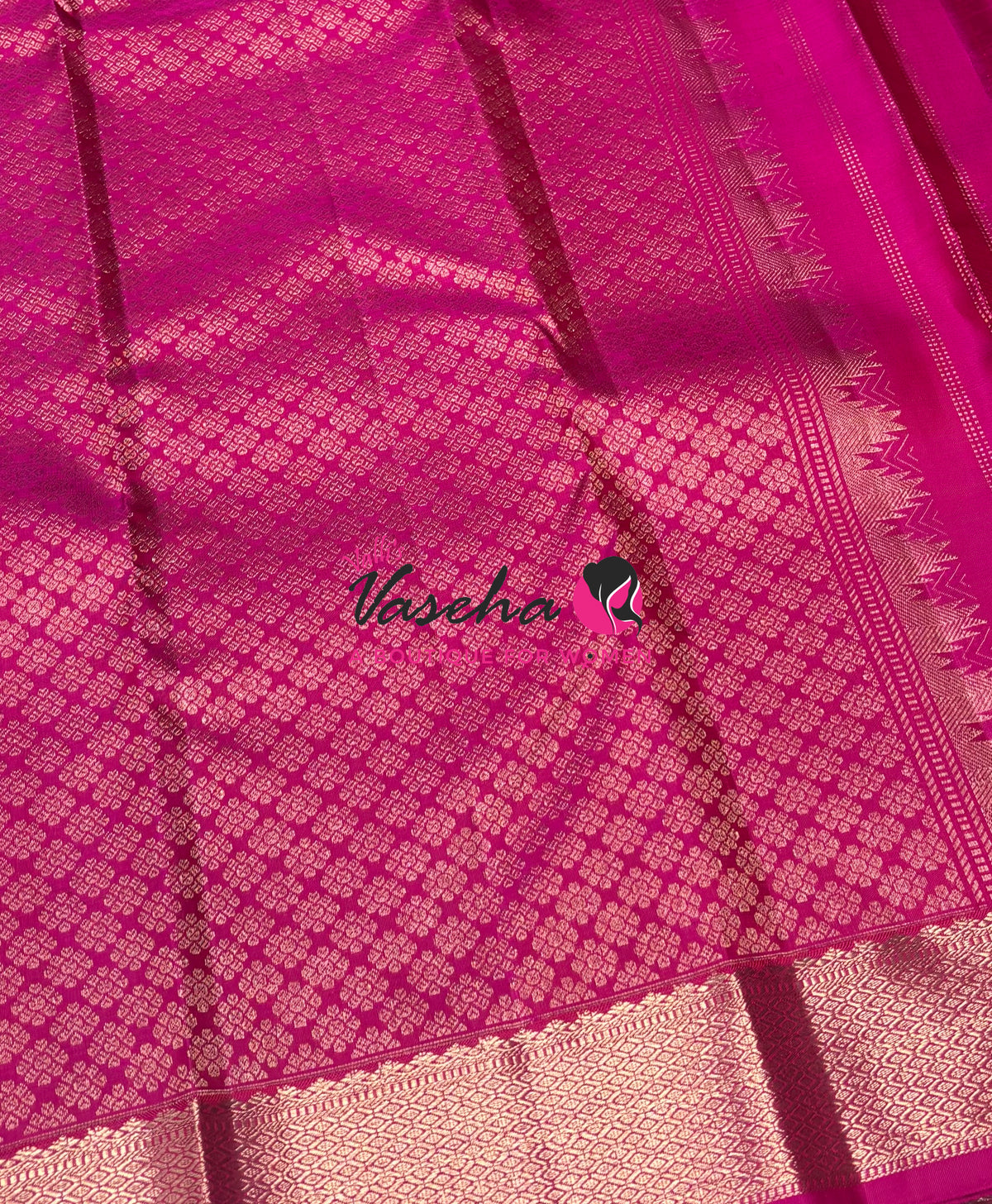 Pure Kanchipuram Silk Saree - Vairavoosi Design  - Pink Shade  - VVPS087