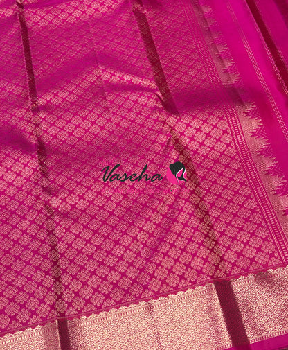 Pure Kanchipuram Silk Saree - Vairavoosi Design  - Pink Shade  - VVPS087