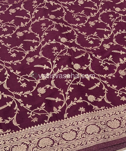 Banarasi - Heritage Silk - Semi Kathan Silk - Wine Shade- VVBHS001
