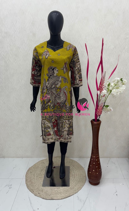 Ready Made - Kalamkari Kurti -VVRKK001