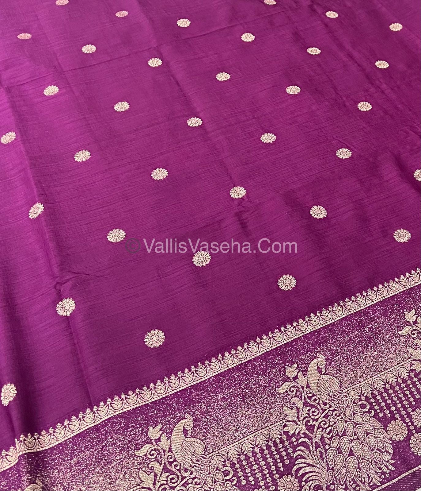 Banarasi - Heritage Silk - Semi Kathan Silk - Wine Shade- VVBHS002