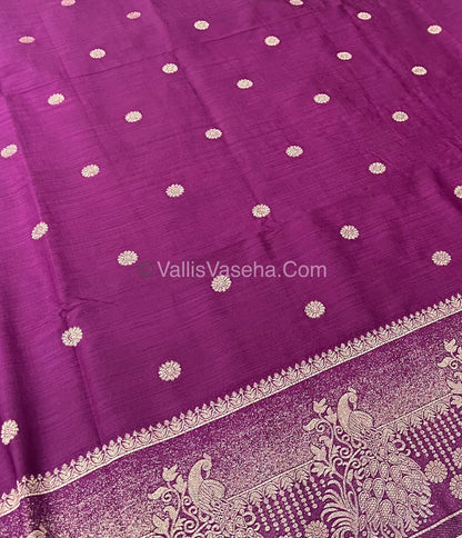 Banarasi - Heritage Silk - Semi Kathan Silk - Wine Shade- VVBHS002