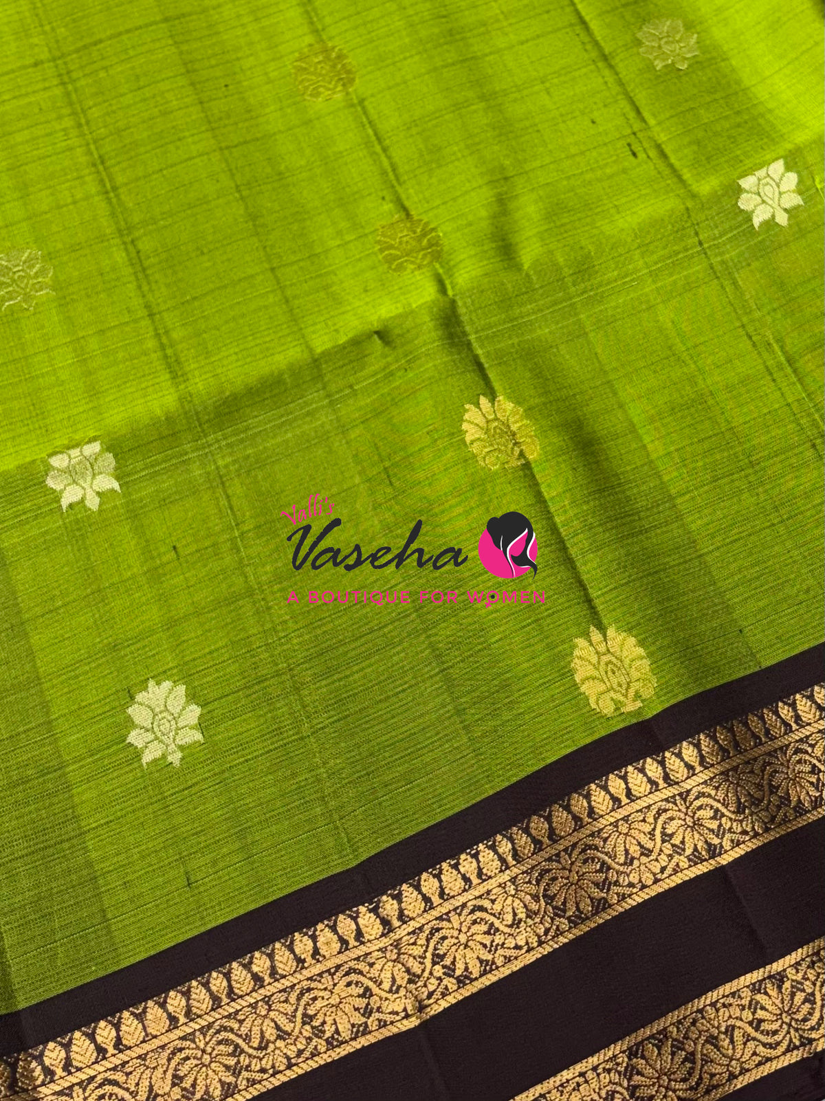 Pure Soft Silk Saree  - Green & Brown Combo - VVPSS152