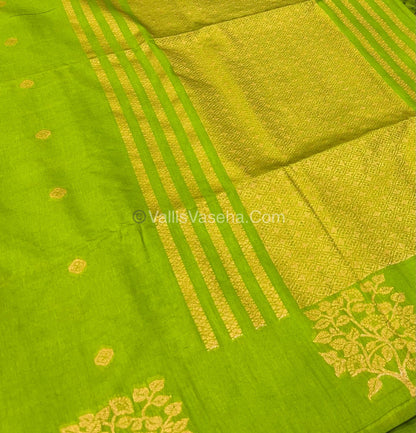 Mulberry Semi Silk - Lemon/ Light Mehandhi Green Shade - VVMSS002