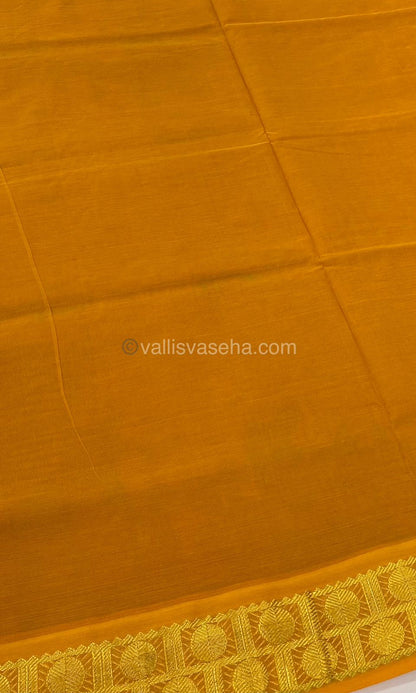 Semi Silk Cotton Saree - Red  & Orangish Yellow Combo - VVSSC001