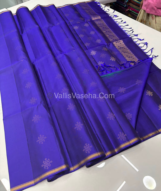 Pure Soft Silk Saree  - Royal Blue Shade - VVPSS055