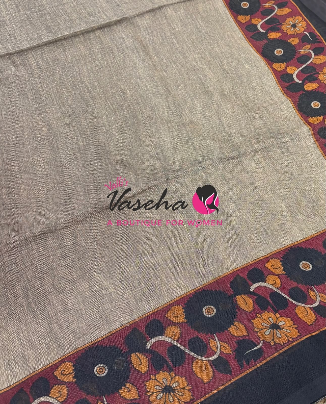 Handloom Cotton Sarees with Kalamkari Blouse - VVKCK004