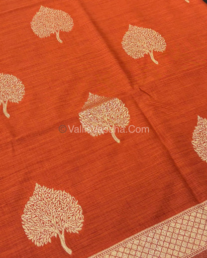 Banarasi - Heritage Silk - Semi Kathan Silk - Orange Shade - VVBHS007