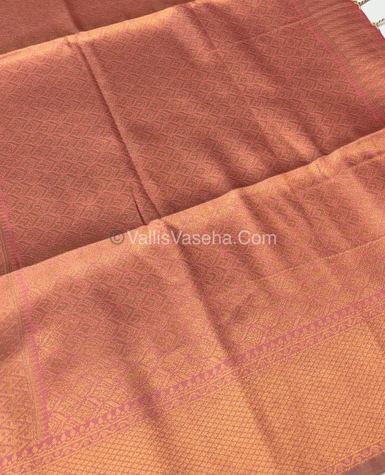 Semi Soft Silk - Border less - Baby Pink Shade -VVSSS023