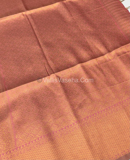 Semi Soft Silk - Border less - Baby Pink Shade -VVSSS023