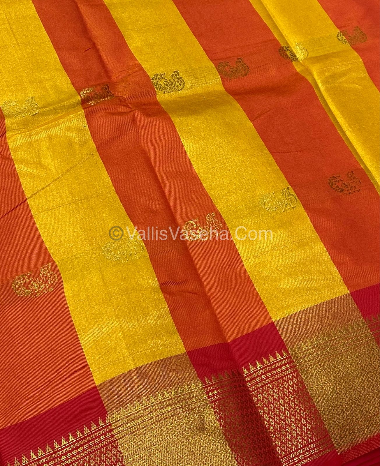 Semi Silk -  Mango Lemon with Red Combo VVSS001