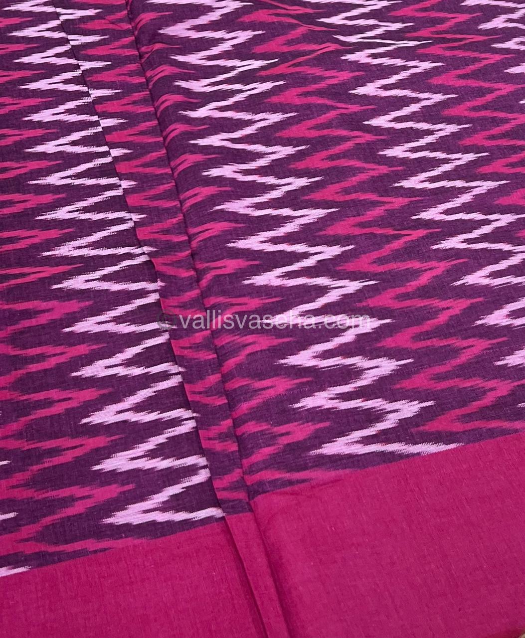 Ikkat Mercerised Cotton Saree - VVIKS001