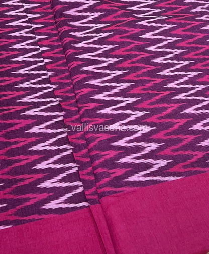 Ikkat Mercerised Cotton Saree - VVIKS001
