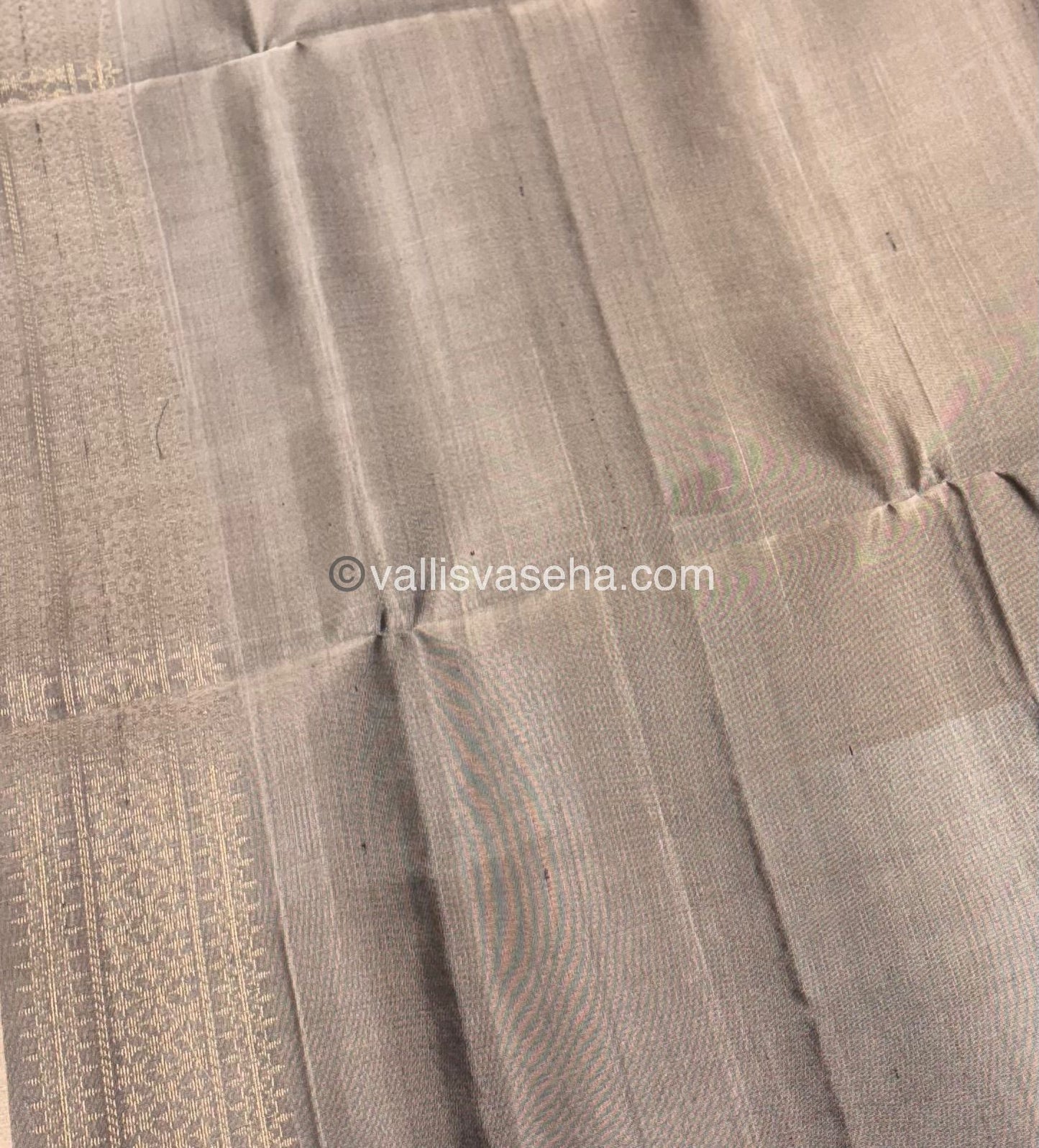 Pure Soft Silk Saree - Green & Grey Combo - VVPSS042