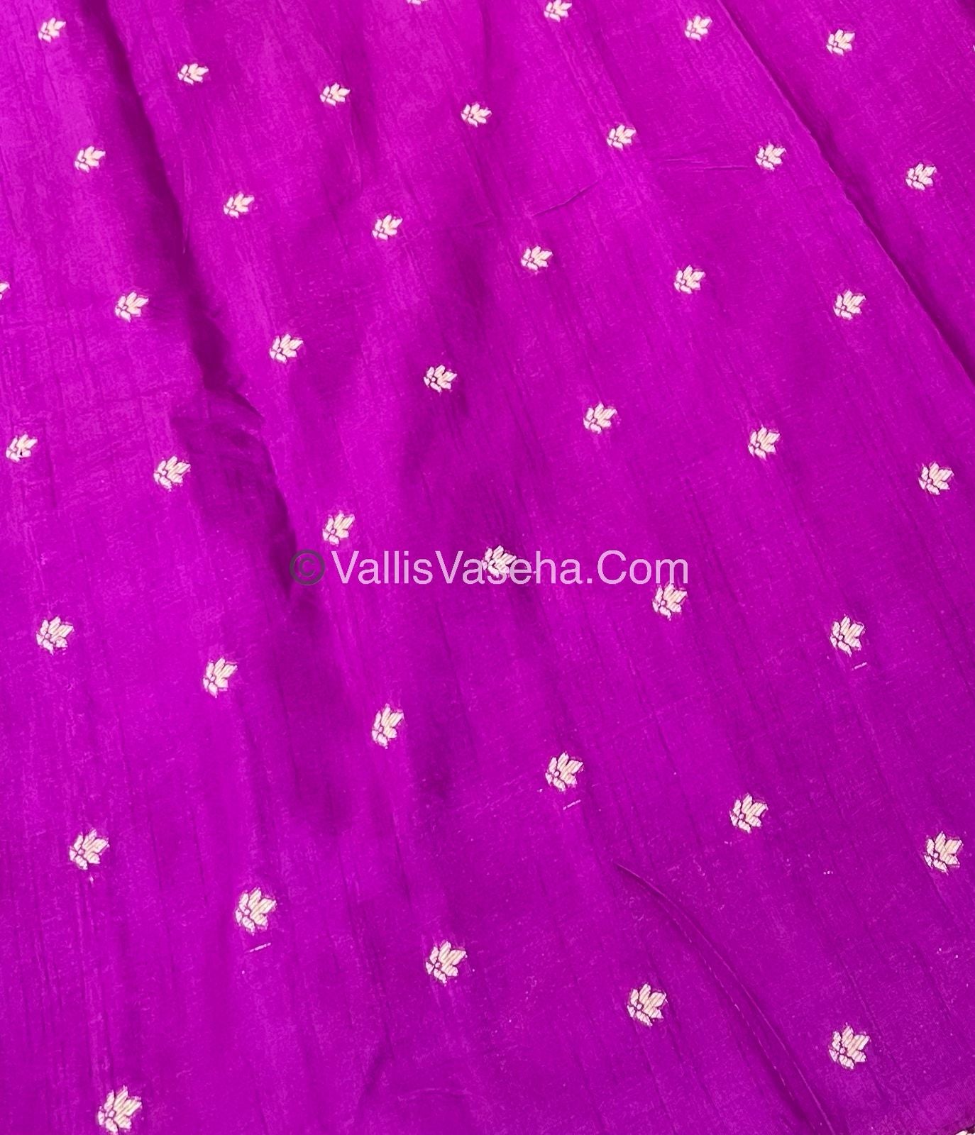 Semi Tussar Silk - Vairavoosi & Elephant Design - Purplish Pink shade-VVSTS019