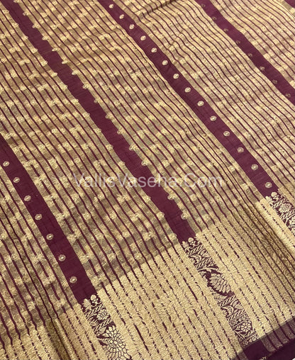 Semi Tussar Silk  - Wine Shade  - VVSTS015