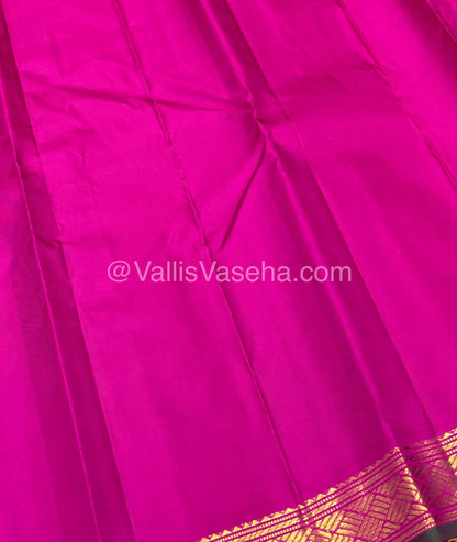 Pure Kanchipuram Silk Saree - Purple & Pink Combo - VVPS016