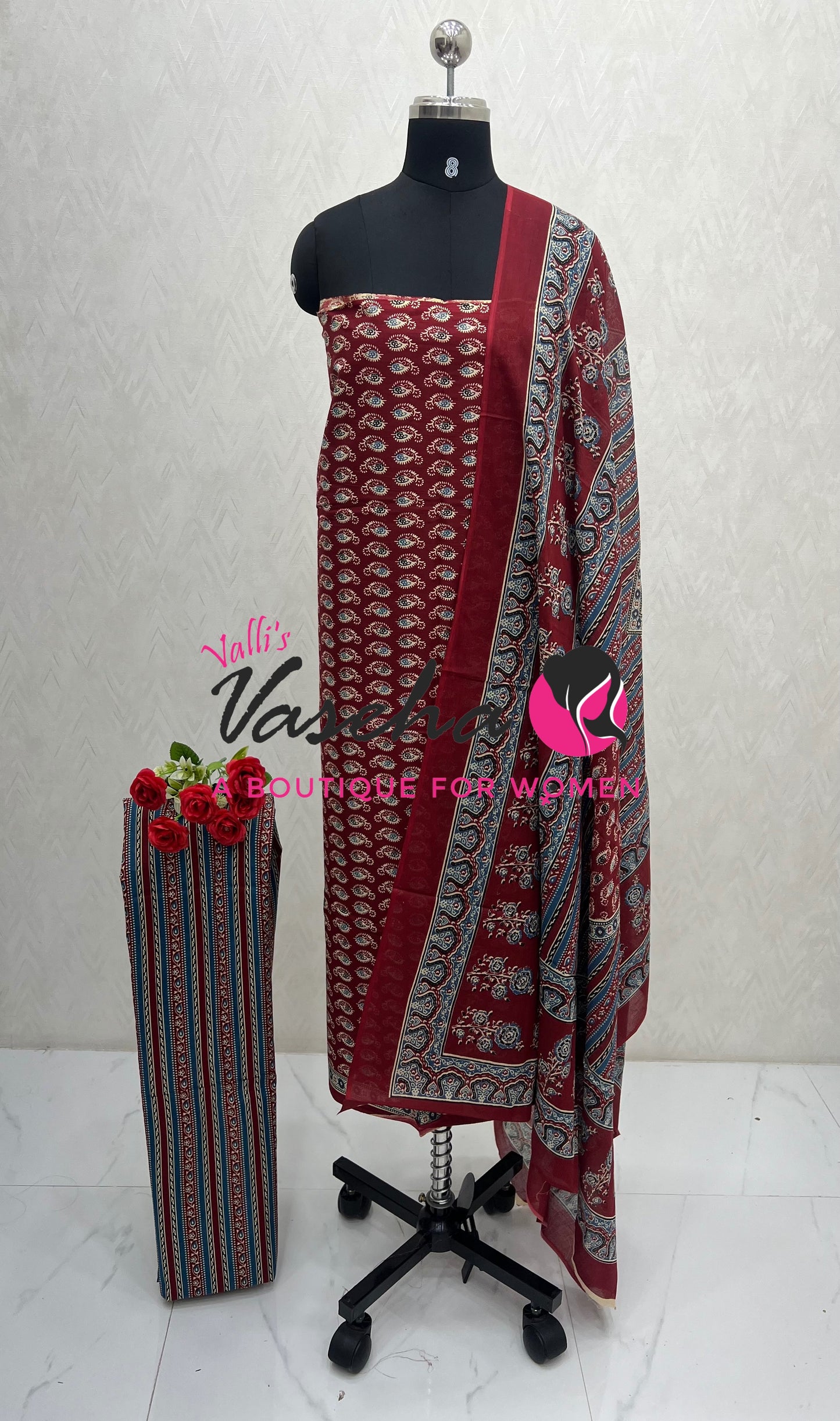 Pure Mul Mul Cotton | Unstitched Material | VVUSM079