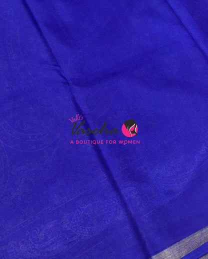 Casual Wear - Fancy Printed Silk  - Ink Blue Shade - VVFPS001