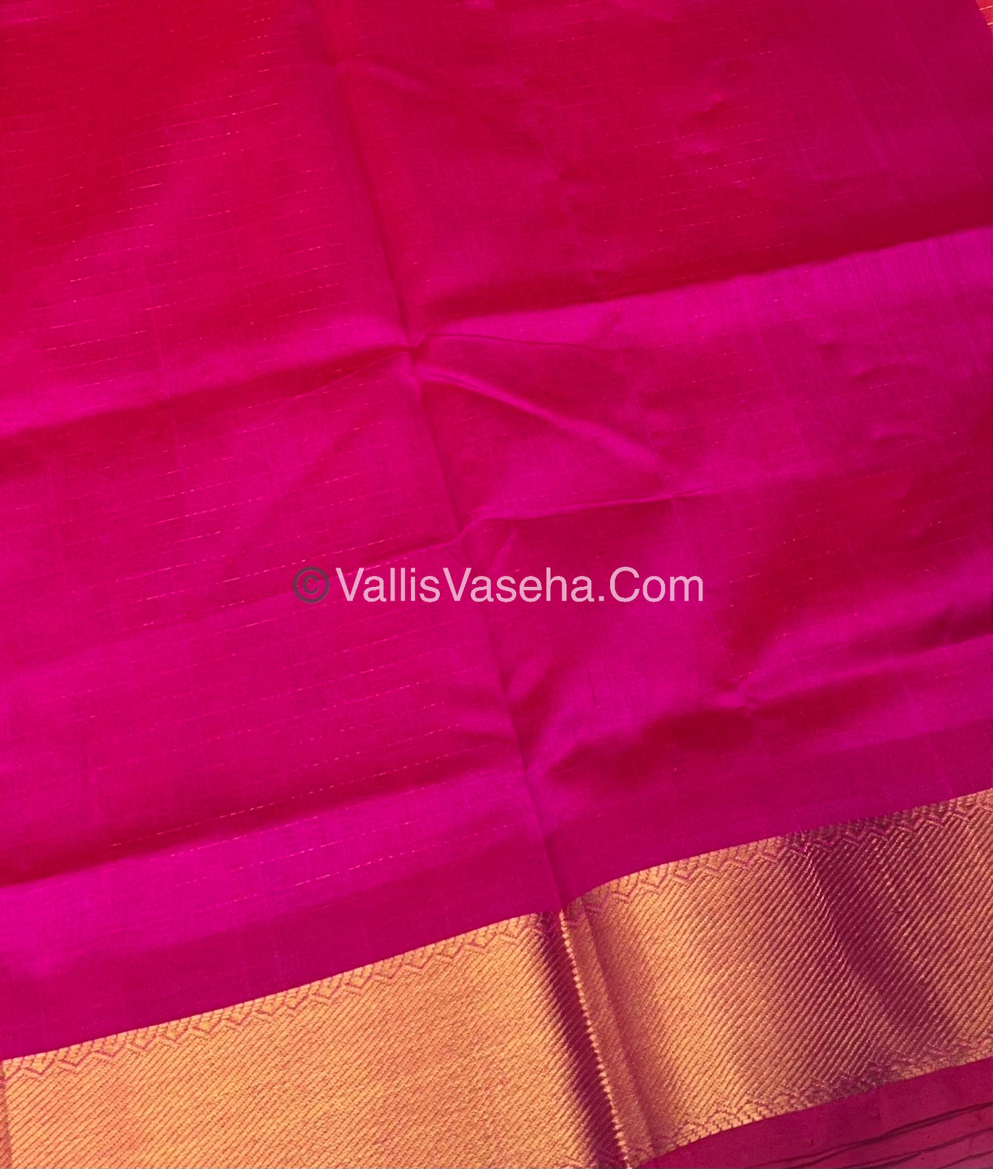 Pure Silk Cotton Saree - Mayil & Chakkaram Design - Peachish Pink with Pink Combo - VVMC002