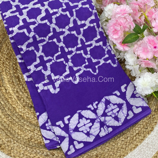 Pure Soft Mul Mul Cotton Sarees - Hand Block Prints - VVMMC003