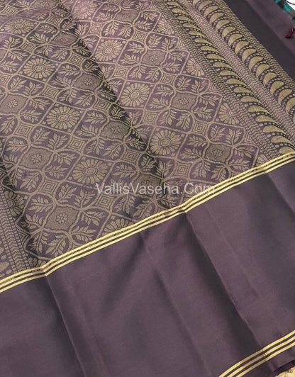 Half Mix - Pure Soft Silk Saree - Long Retta Petta Border with Butta - VVPSS076
