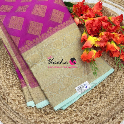 40% less - Offer Saree - Semi Banarasi  Saree - VVDS009