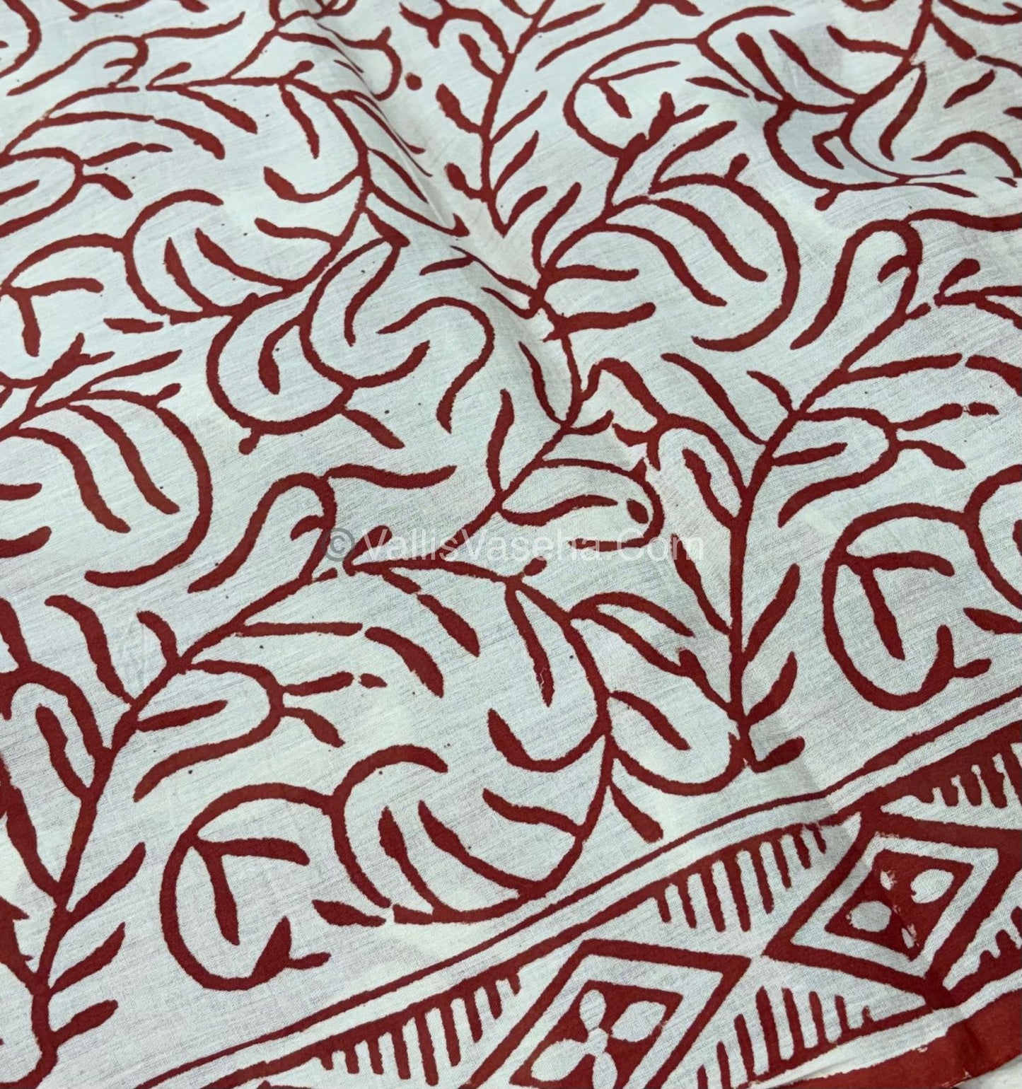 Pure Soft Mul Mul Cotton Sarees - Hand Block Prints - VVMMC006