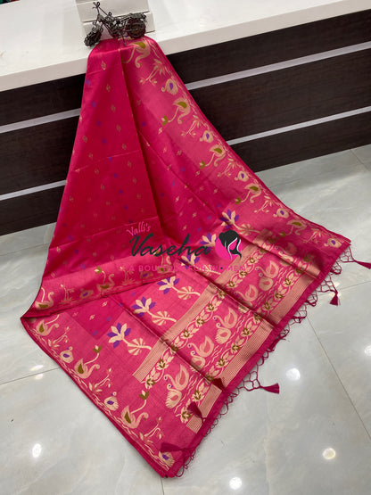 Banarasi - Heritage Meenakari Silk - Pink Shade - VVBHS013