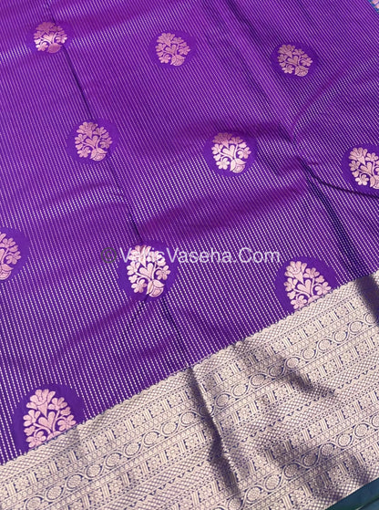 Semi Kanchipuram Silk - Vairavoosi Pattern  - VVSKS001