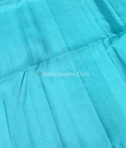 Pure Soft Silk Saree - Light weight - Borderless - Very Light Blue  - VVPSS027
