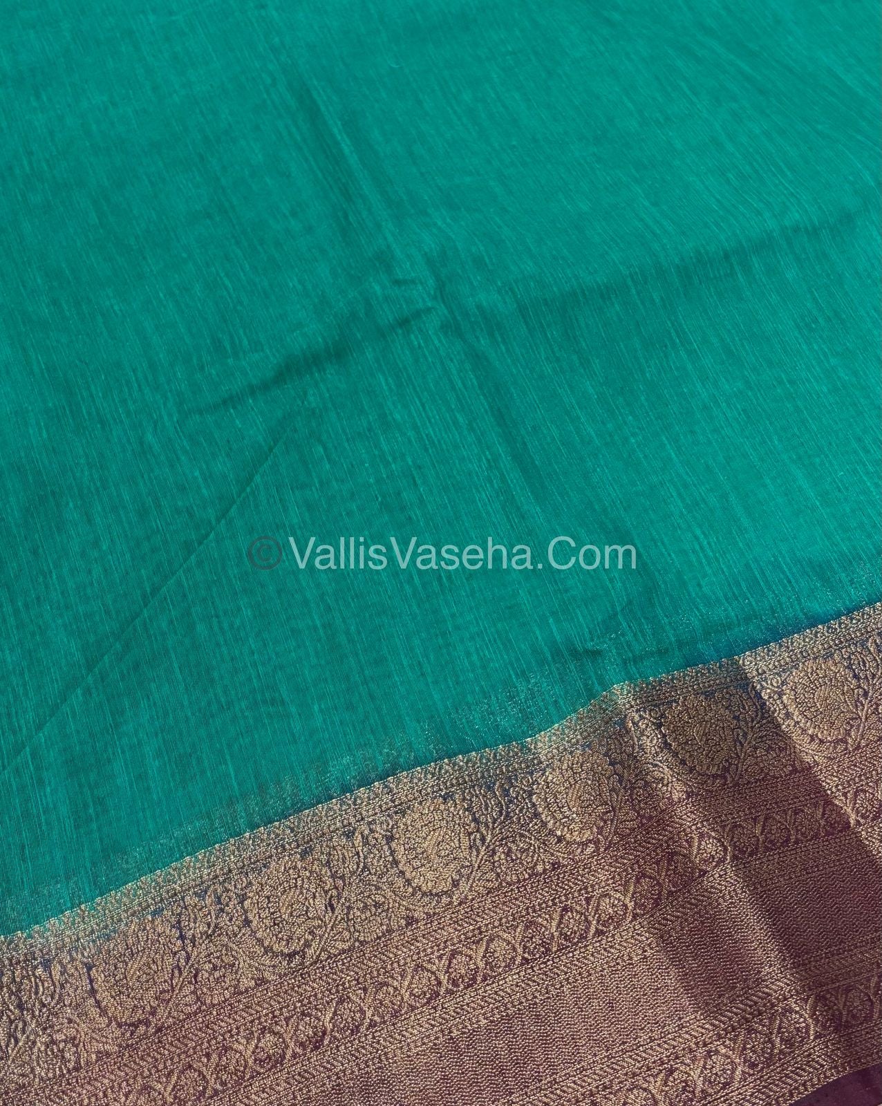 Bamboo Silk Saree -   Ramar green brown with Shade - VVBSS009