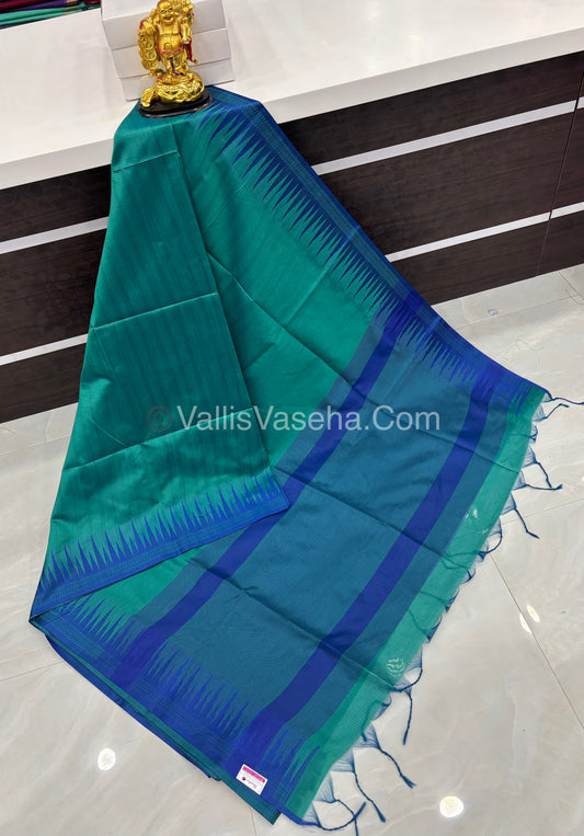 Semi Raw Silk - Blue With Blue Shade - VVRS007