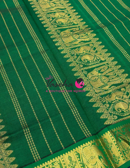 Semi Silk Cotton Saree - Checked Pattern with Butta  - VVSSC013