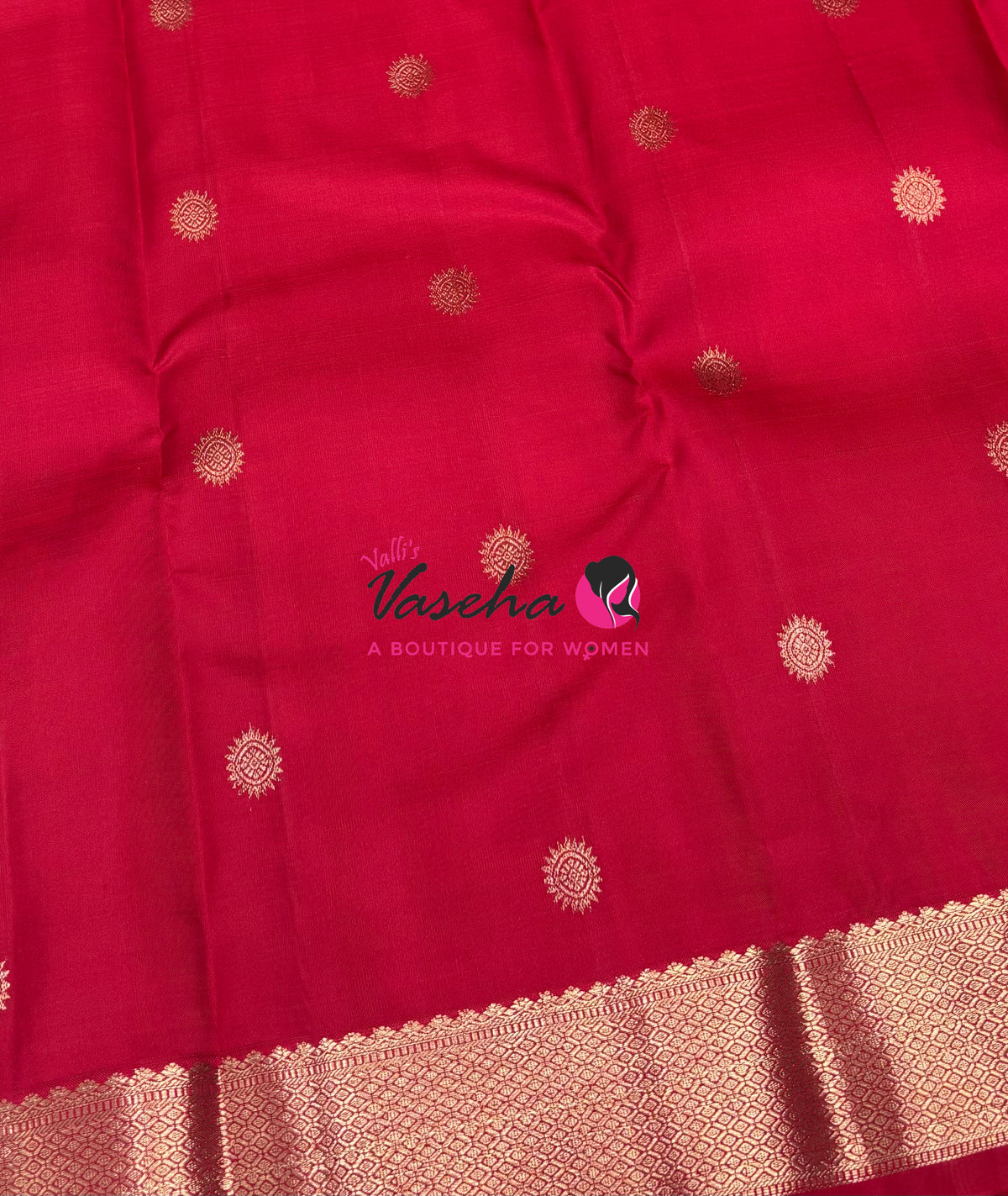 Pure Kanchipuram Silk Saree -  Red Shade - VVPS093