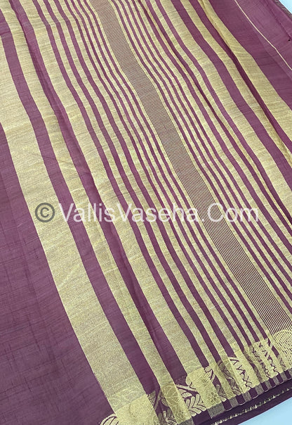 Semi Tussar Silk - Wine Shade - VVSTS003