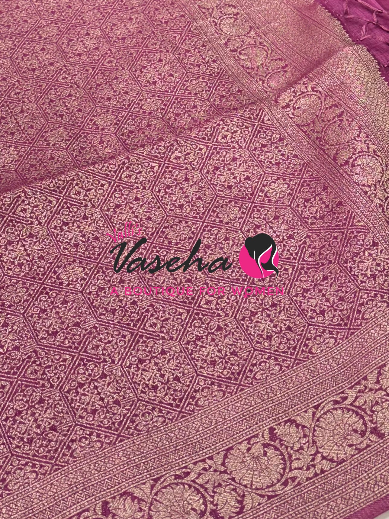 Banarasi - Heritage Silk - Semi Kathan Silk - Onion Pink Shade - VVBHS010