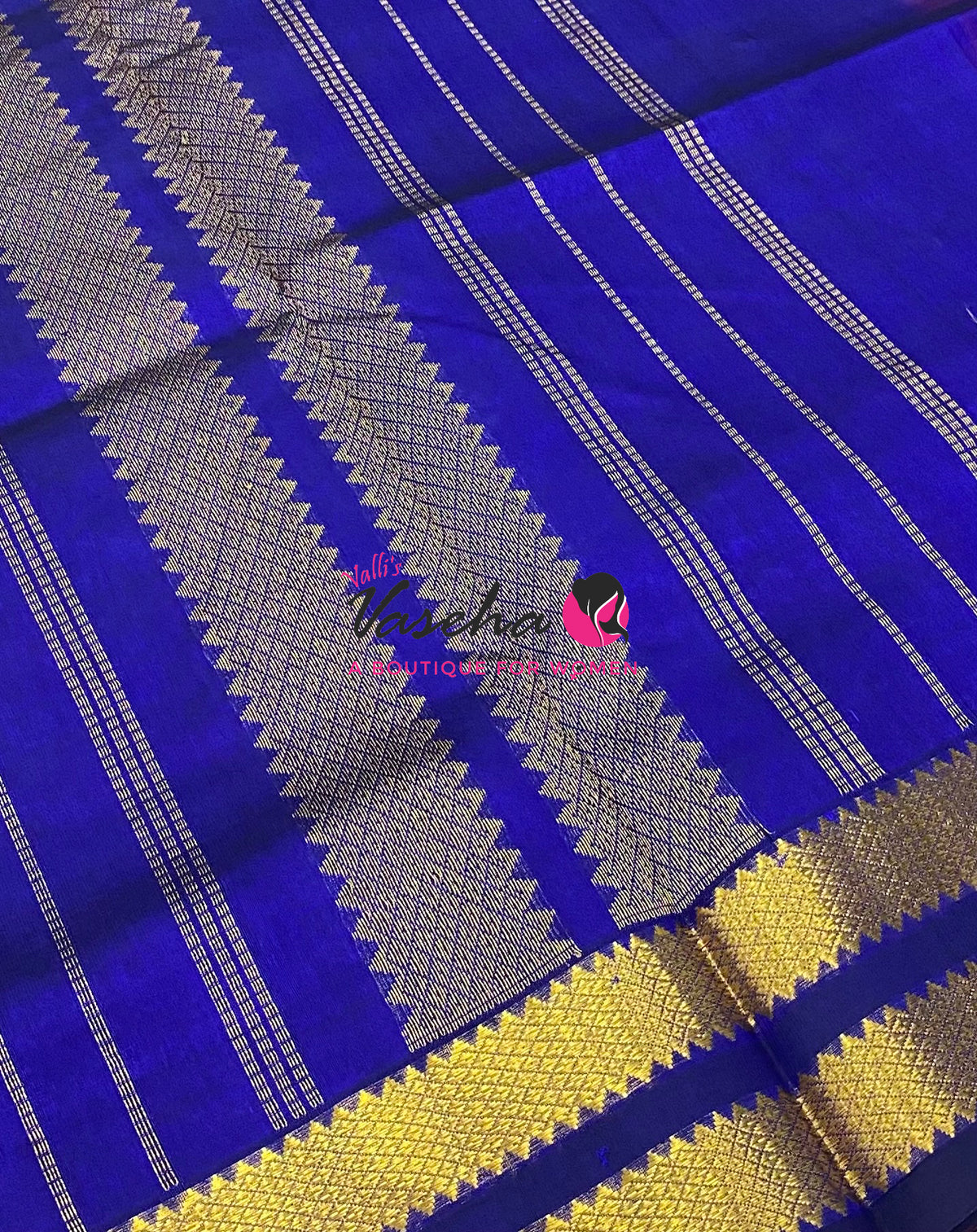 Pure Silk Cotton Saree - Nayantara Checks - Retta Petta Border - VVNCS001